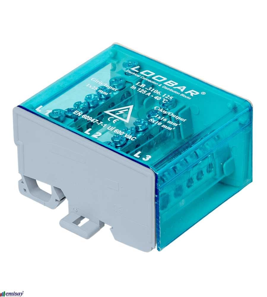 3 KUTUP - 7 DELIKLI - 125A DAGITICI (1x25mm² + 1x16mm² + 5x10mm²)