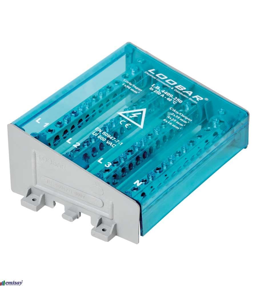 4 KUTUP - 13 DELIKLI - 250A DAGITICI  (1x50mm² + 2x35mm² + 4x25mm² + 6x16mm²)