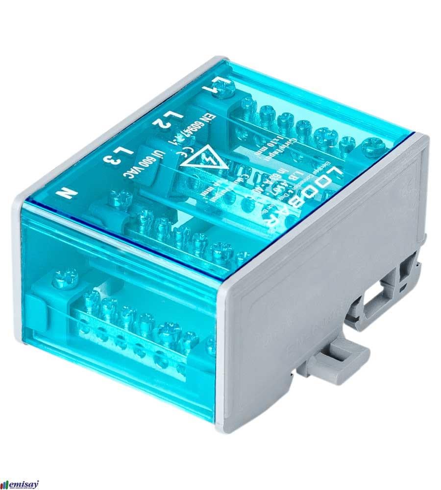 4 KUTUP - 8 DELIKLI - 63A DAGITICI ( 1x10mm² + 7x6mm²)