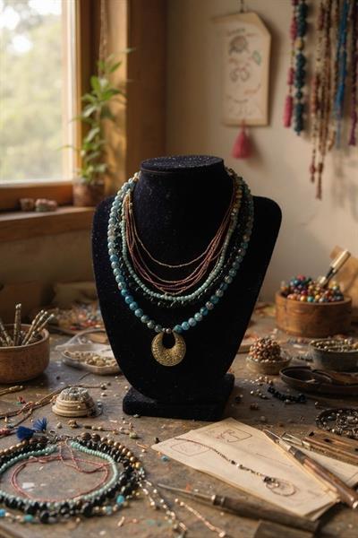 “Moon Spirit” – Bohem Ruhlu Doğal Taş Kolye