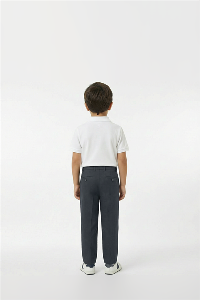 Childrens Smoke Gray Linen Trousers