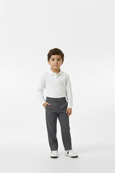 Childrens Smoke Grey Vigura Fabric Trousers