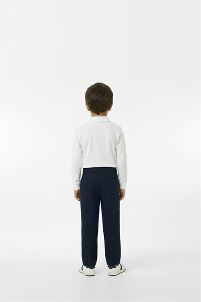 Childrens Navy Blue Vigura Fabric Trousers