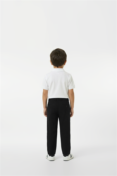 Childrens Black Linen Trousers