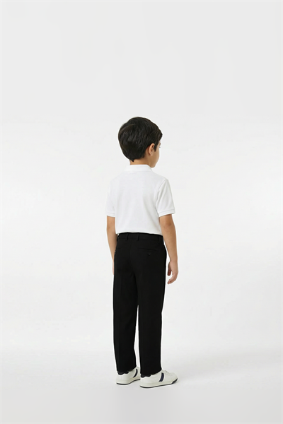Childrens Black Linen Trousers