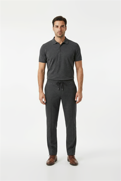 Jogger Füme Keten Pantolon