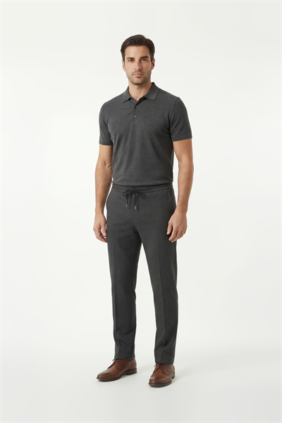 Jogger Füme Keten Pantolon