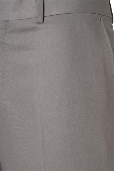 Pleatless Gabardine Trousers Grey