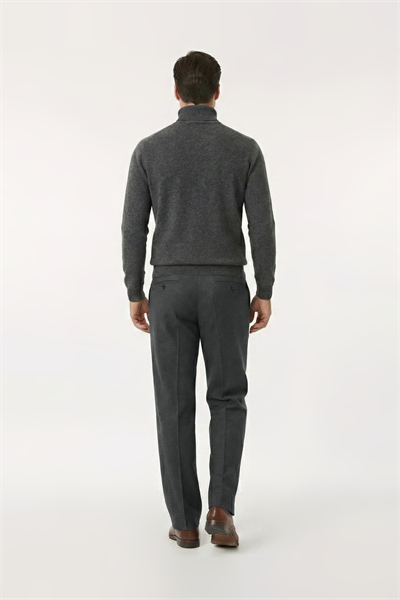 Oguz Vigura Pleatless Trousers, Smoke Grey