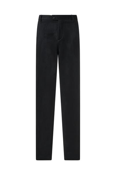 Fleece-lined Velvet Black Trousers