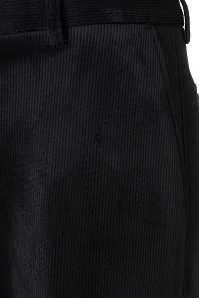 Fleece-lined Velvet Black Trousers