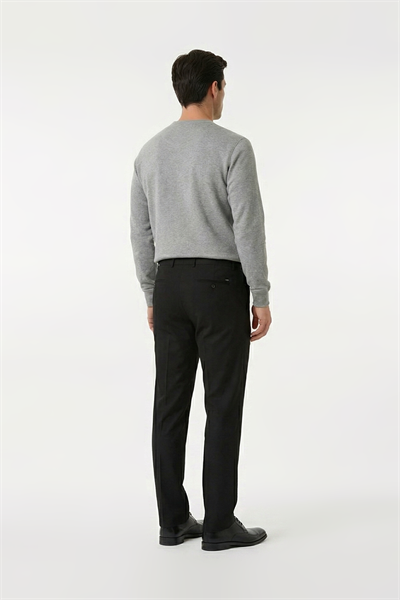 Siyah Keten Pantolon