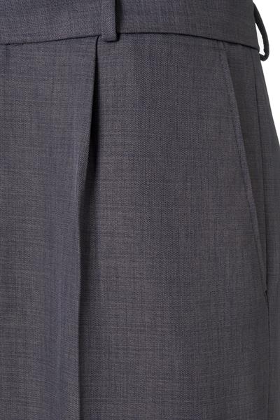 Tek Pileli Kumaş Pantolon Gri