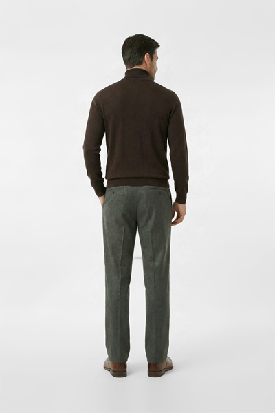 Tek Pileli Oğuz Balıksırtı Pantolon