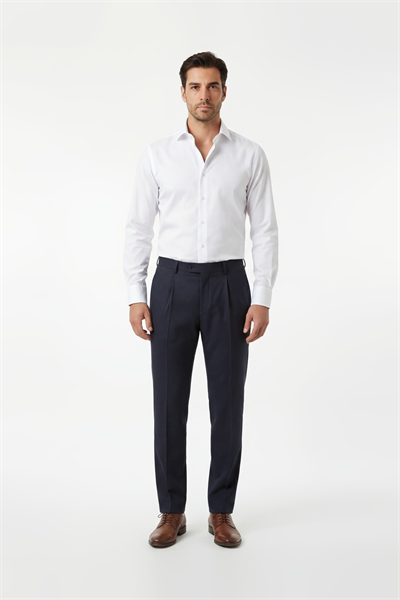 Tek Pileli Oğuz Vigura Pantolon Lacivert