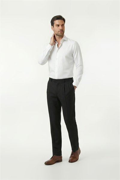 Tek Pileli Oğuz Vigura Pantolon Siyah