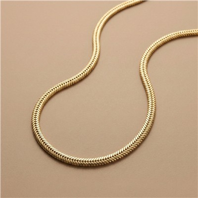 Balıksırtı Kalın Kolye - 14K Altın Kaplama - 60 cm / 7 mm