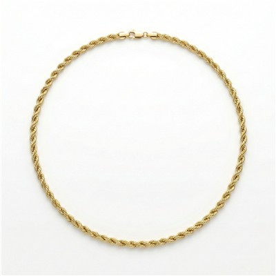 Burgu Zincir Çelik Kolye - 14K Altın Kaplama - 60 cm / 5 mm