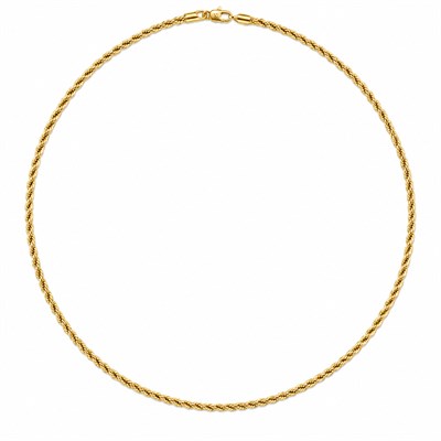 Burgu Zincir Kolye  - 14k Altın Kaplama - 50 cm (3 mm)