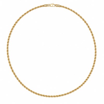 Burgu Zincir Kolye  - 14k Altın Kaplama - 55 cm (4 mm)