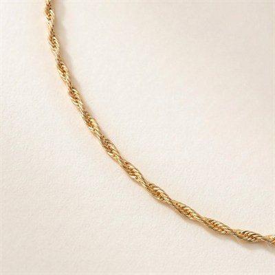 Burgu Zincir Kolye - 14K Altın Kaplama - 45 cm