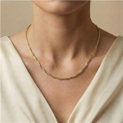 Burgu Zincir Kolye - 14K Altın Kaplama - 45 cm