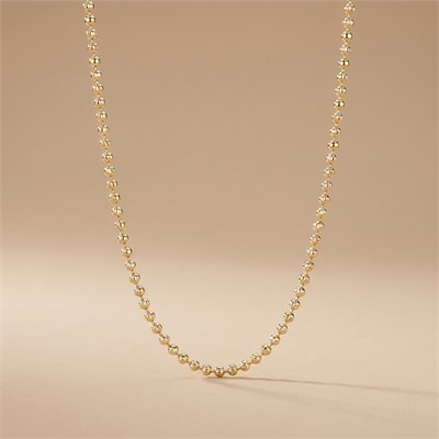 Dorika Top Zincir Kolye  - 14k Altın Kaplama - 50 cm