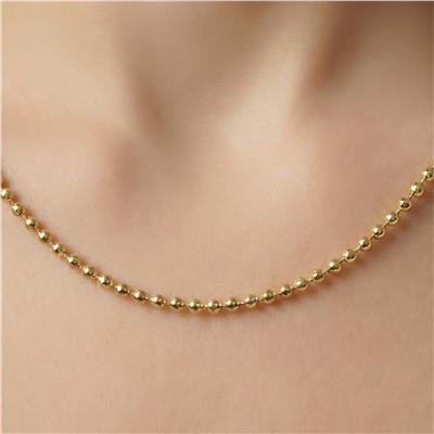 Dorika Toplu Zincir Kolye - 14K Altın Kaplama - 45 cm