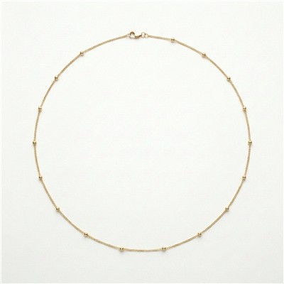 Dorikalı Çelik Kolye - 14K Altın Kaplama - 60 cm / 1 mm