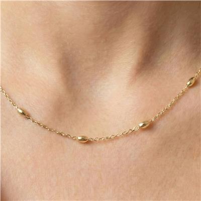 Dorikalı Halka Zincir Kolye - 14K Altın Kaplama - 45 cm