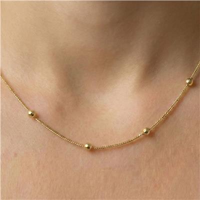 Dorikalı Sık Yılan Kolye - 14K Altın Kaplama - 50 cm