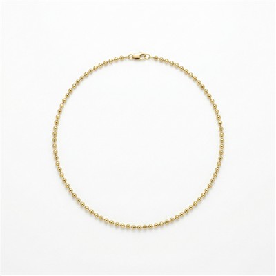 Dorikalı Zincir Çelik Kolye - 14K Altın Kaplama - 45 cm / 3 mm
