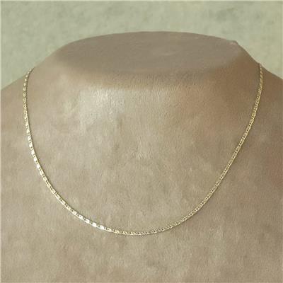 Figaro İtalyan Zincir Kolye - 14K Altın Kaplama - 45 cm