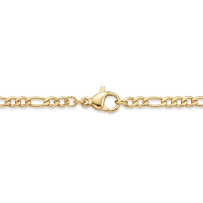 Figaro Zincir Kolye  - 14k Altın Kaplama - 50 cm (3 mm)