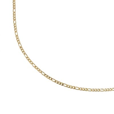 Figaro Zincir Kolye  - 14k Altın Kaplama - 50 cm (3 mm)