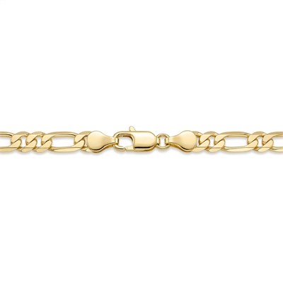 Figaro Zincir Kolye  - 14k Altın Kaplama - 50 cm (5 mm)