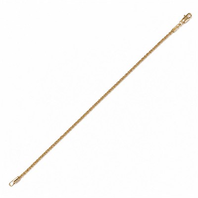 İtalyan Burgu Çelik Bileklik - 14k Altın Kaplama - 19 cm