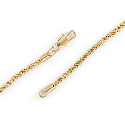 İtalyan Burgu Çelik Bileklik - 14k Altın Kaplama - 19 cm