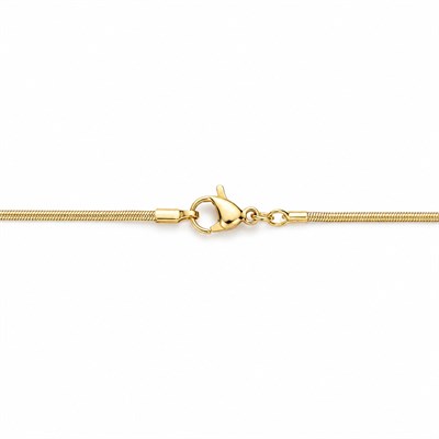 İtalyan Ezme Kolye  - 14k Altın Kaplama - 50 cm