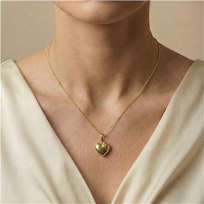 Kalpli Kolye - 14K Altın Kaplama - 45 cm