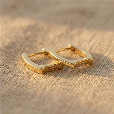 Kare Halka Küpe - 14K Altın Kaplama - 15 mm