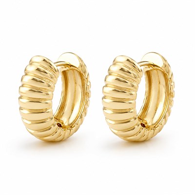 Kordon Halka Küpe - 14K Altın Kaplama - 2 cm