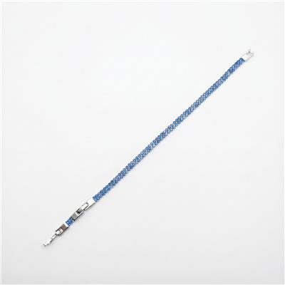 Mavi Taş Detaylı Bileklik - Beyaz Altın Kaplama - 17+2 cm