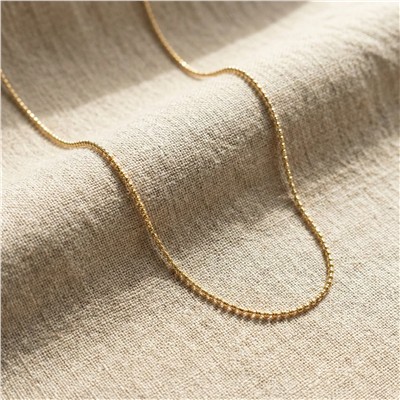Mini Dorikalı Zincir Çelik Kolye - 14K Altın Kaplama - 45 cm / 1 mm
