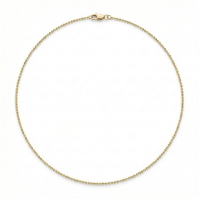 Mini Dorikalı Zincir Çelik Kolye - 14K Altın Kaplama - 45 cm / 1 mm