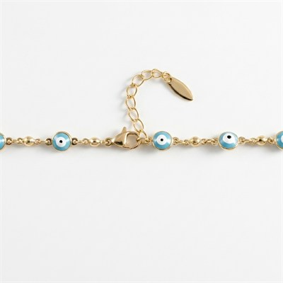 Nazar Boncuğu Kolye - 14k Altın Kaplama - 45+3 cm