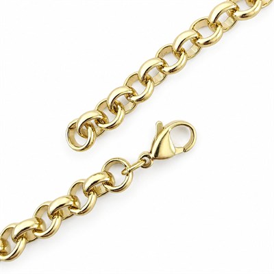 Nazar Boncuğu Zirkon Taşlı Ayarlanabilir Oval Zincir Bileklik - 14k Altın Kaplama - 19 cm