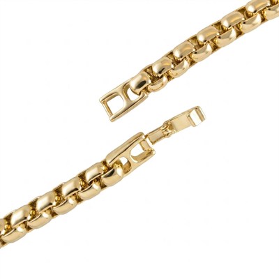 Pave Detaylı Zirkon Taşlı Zincir Bileklik - 14k Altın Kaplama - 17 cm