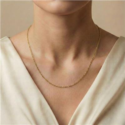 Sade Zincir Kolye - 14K Altın Kaplama - 45 cm