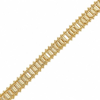 Silindir Örme Hasır Bileklik - 14K Altın Kaplama - 17 cm